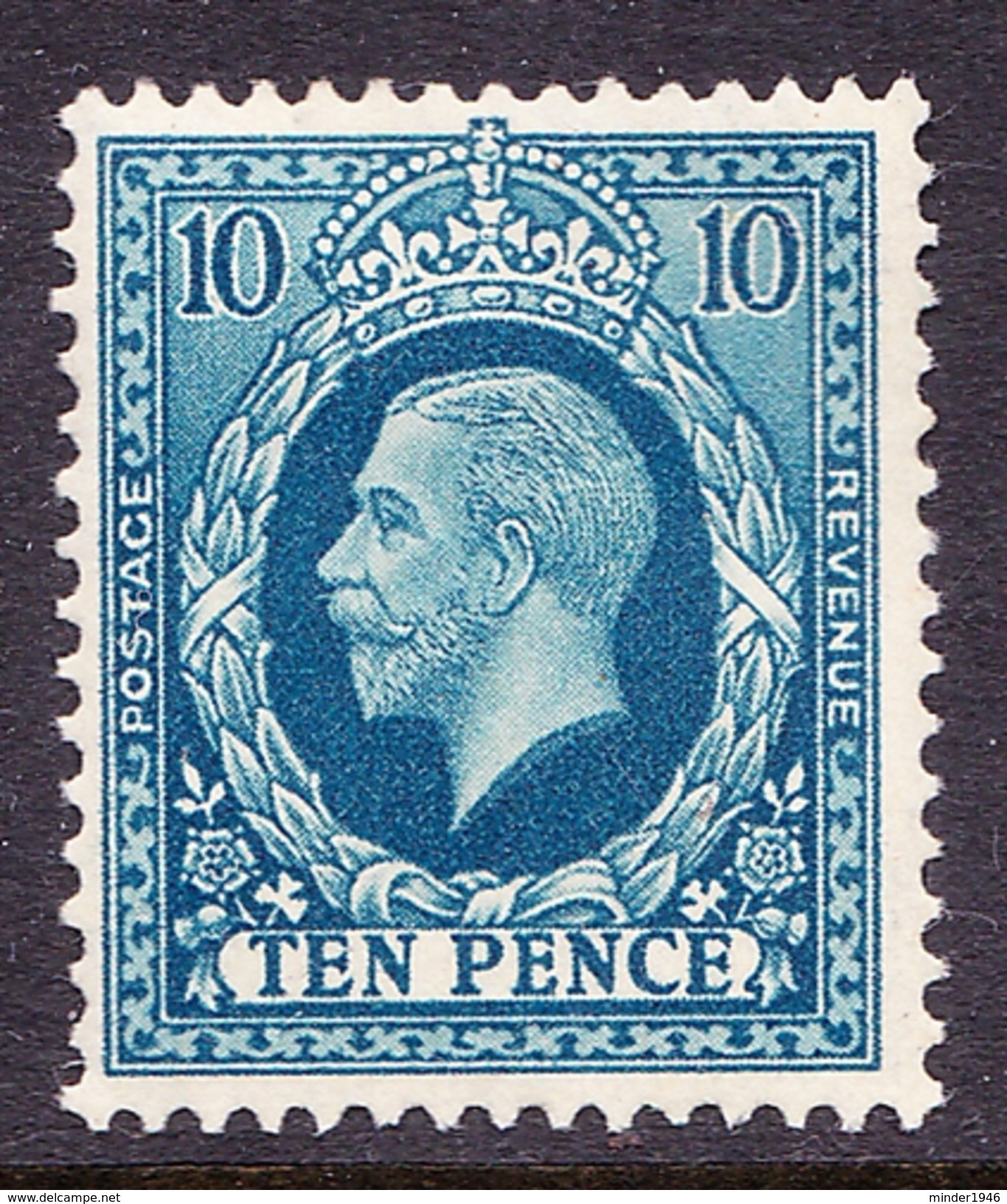 GREAT BRITAIN 1936 KGV 10d Turquoise Blue SG 448 MH - Unused Stamps