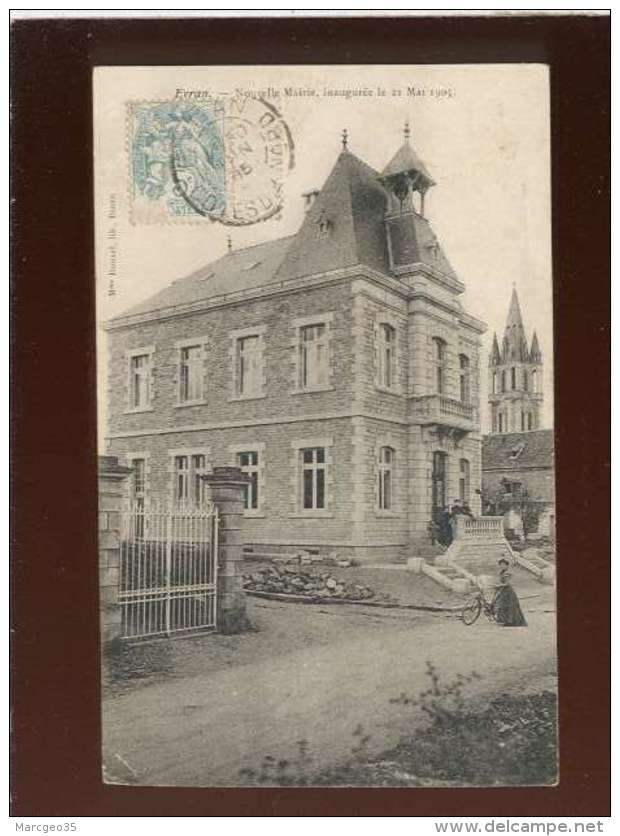 22 évran Nouvelle Mairie Inaugurée Le 21 Mai 1905 édit. Rouxel , Animée - Evran