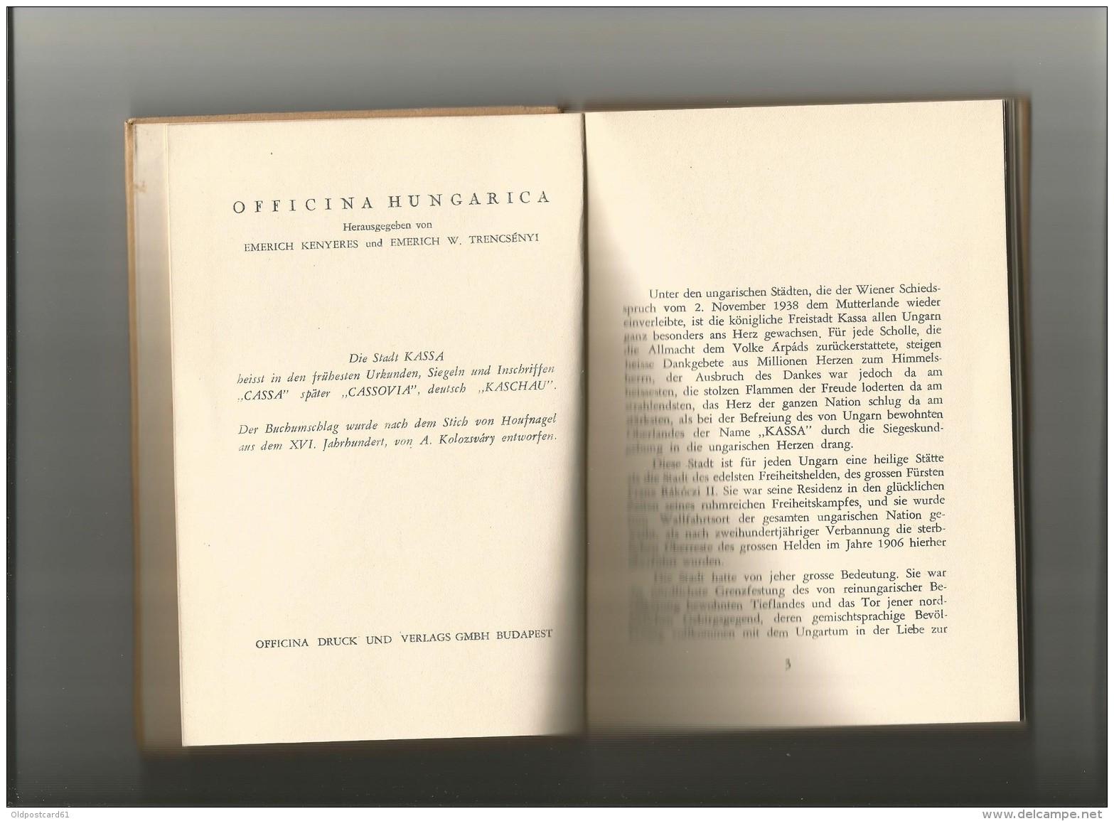 Seltenes Buch  KASSA - KOSICE - KASCHAU - Die Kunstdenkmäler - Ca. 1940 Gedruckt - Slovaquie