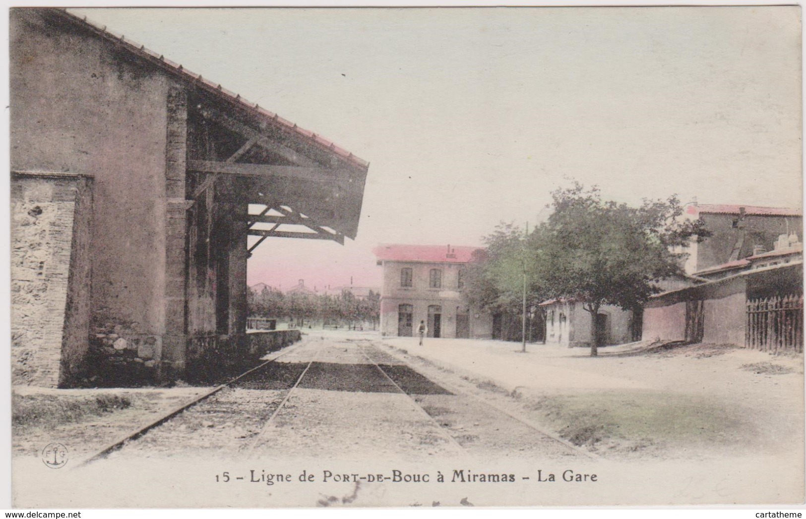 CPA - Gare De Port De Bouc - Ligne Port De Bouc à Miramas - Bouches Du Rhône - Gares - Sans Trains