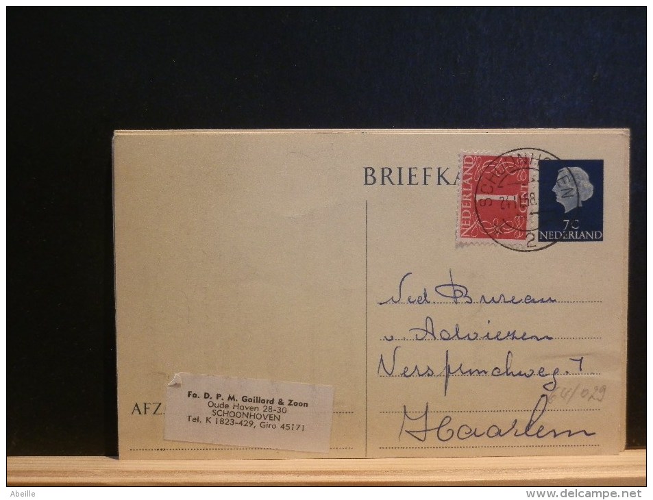 64/029  BRIEFKAART 1958  MET BIJFR. - Postal Stationery