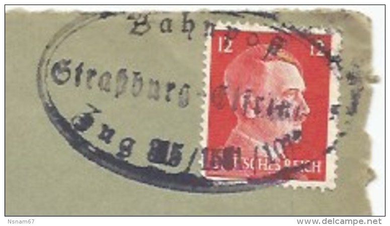 C360 - Ambulant (Bahnpost) - STRASSBURG ELFRINGEN - Timbre Type Hitler - Ferroviaire - Guerre 39/45 - - Briefe U. Dokumente