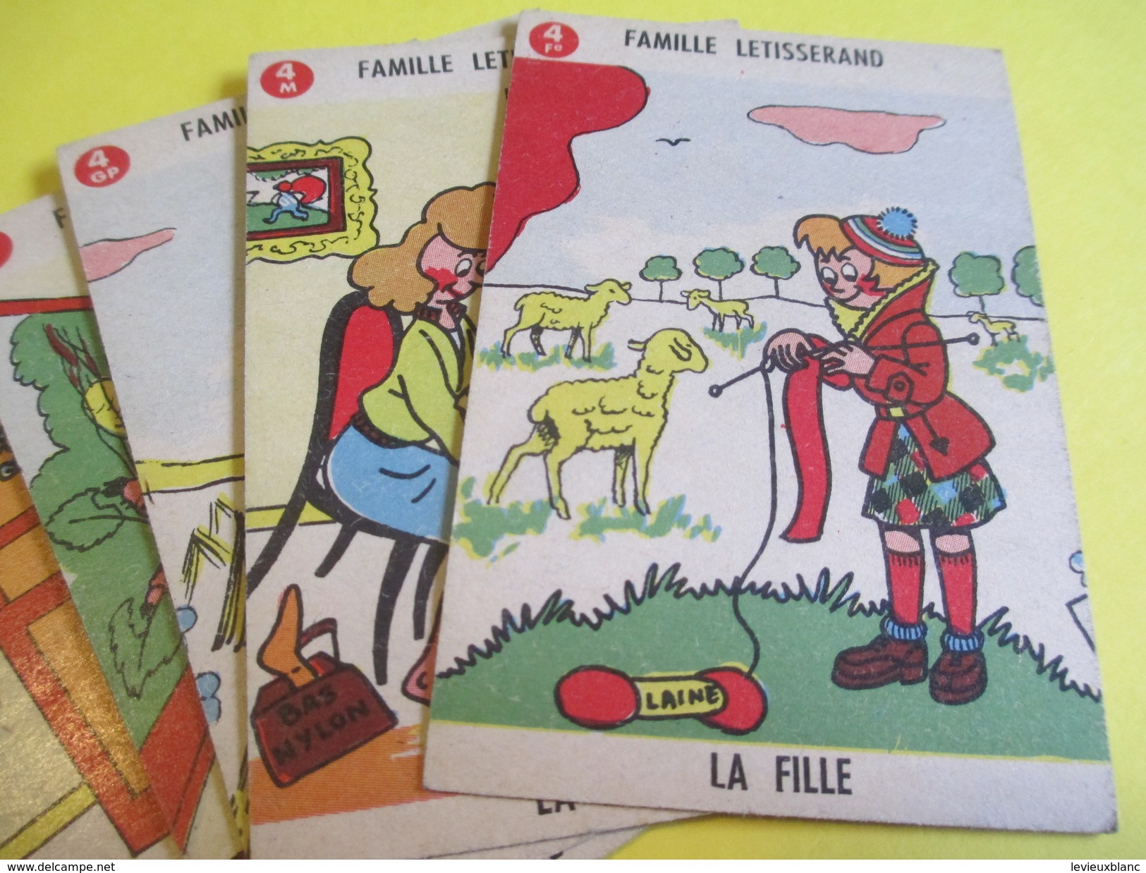 Jeux des 7 Familles /Offert par Delespaul /Bémol-Lebois-Arcenciel-Lefer-Bonneterre-Letisserand-Jelis-/Vers 1950   CAJ3