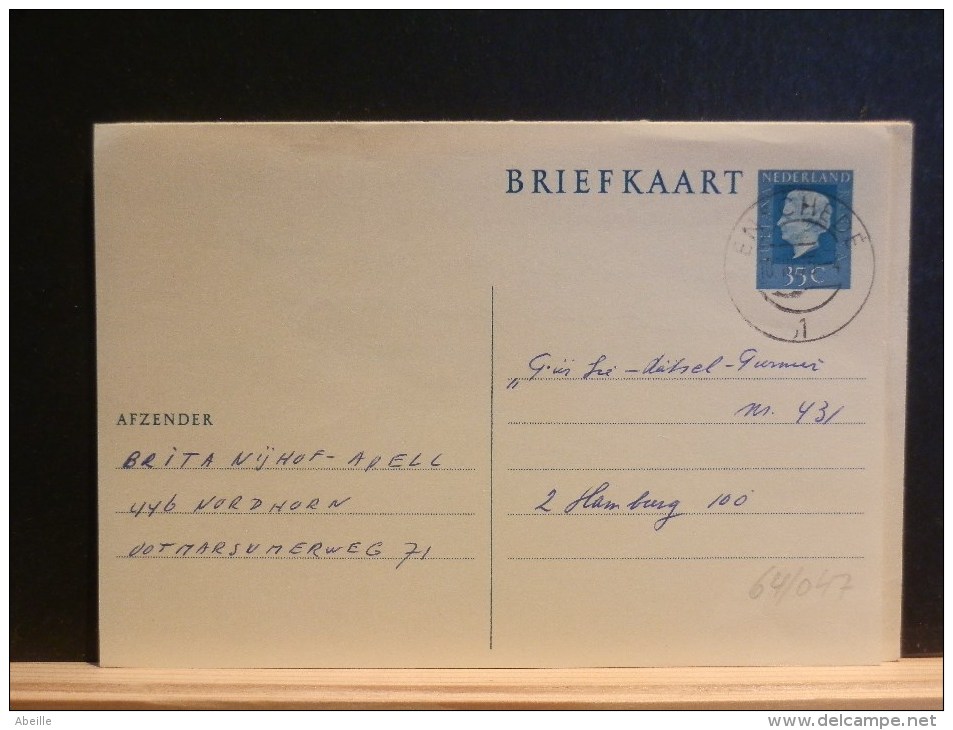 64/047     BRIEFKAART   NAAR DUITSLAND - Postal Stationery
