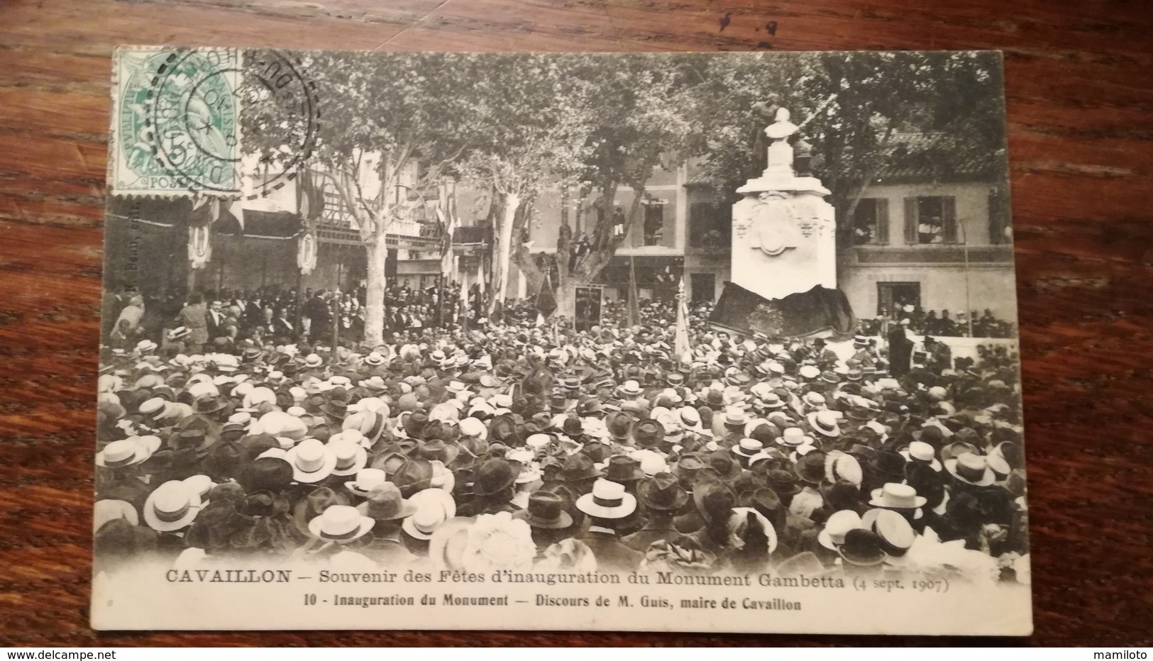 CAVAILLON ( 13 ) SOUVENIR DES FÊTES D'INAUGURATION DU MONUMENT GAMBETTA - Discours De M. Guis Maire De Cavaillon - Cavaillon