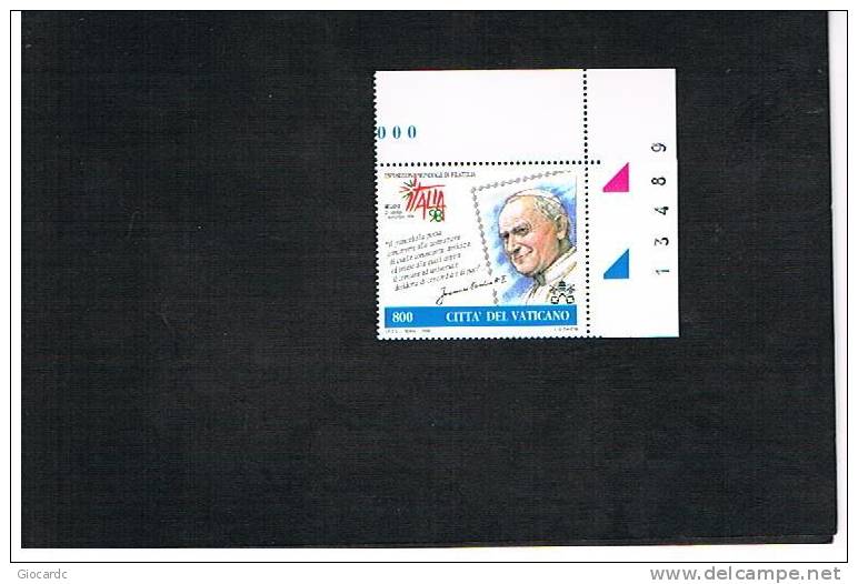 VATICANO - UNIF.1130. -  1998  ESP.FILATELICA INTER. ITALIA 98 : GIORNATA DEL FRANCOBOLLO  -  NUOVI (MINT) ** - Unused Stamps