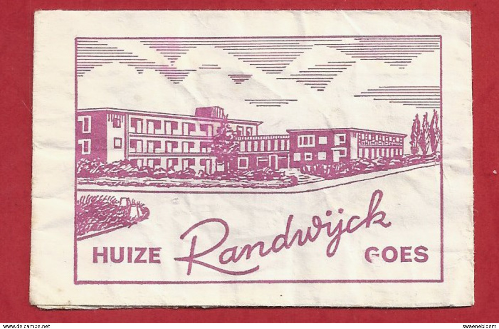 Suikerzakje - GOES. HUIZE - RANDWIJCK -   W. V. OORDT & CO. ROTTERDAM. 2 SCANS - Sugars