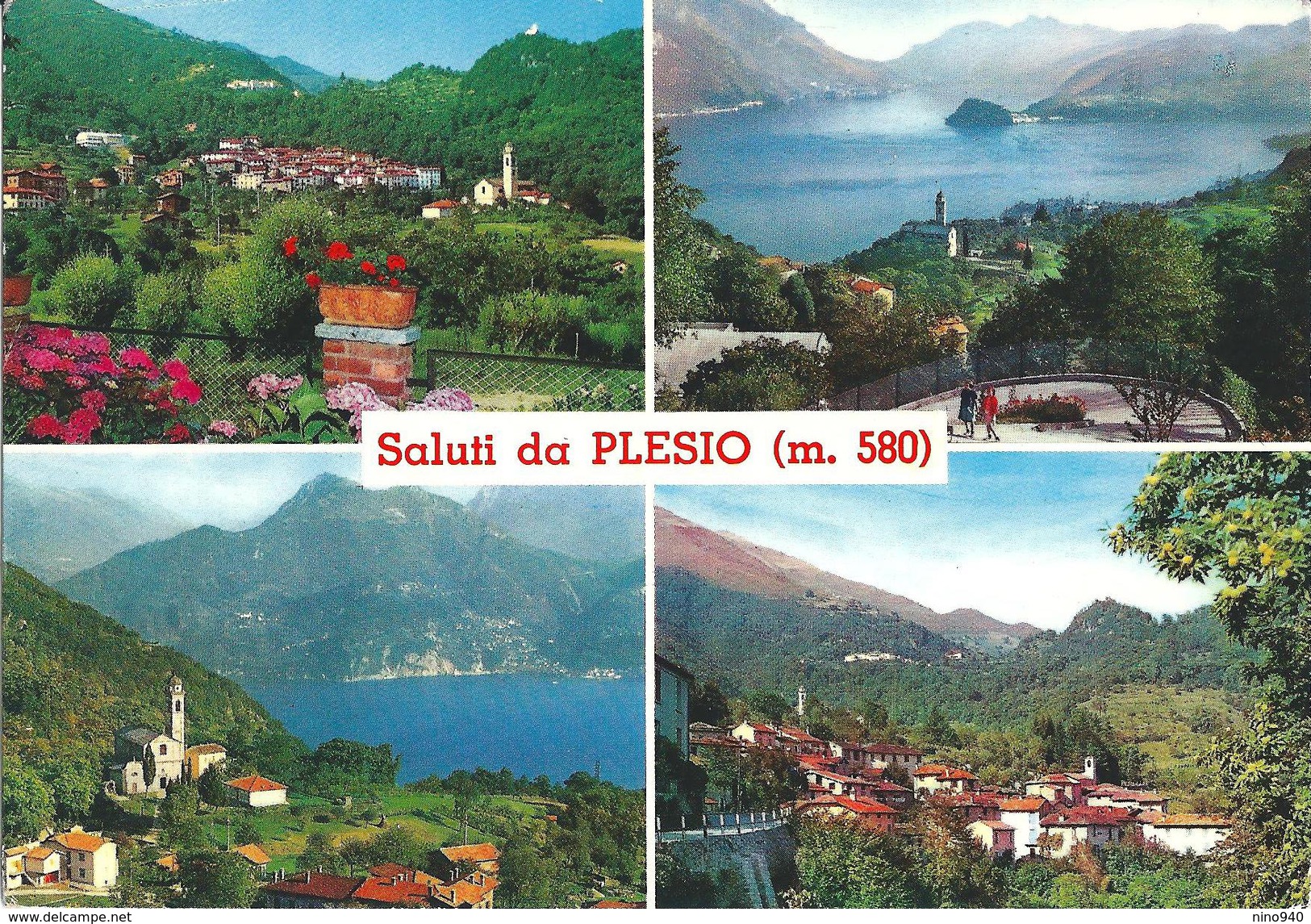 SALUTI DA PLESIO (CO) - VEDUTINE - F/G - V - Altri & Non Classificati