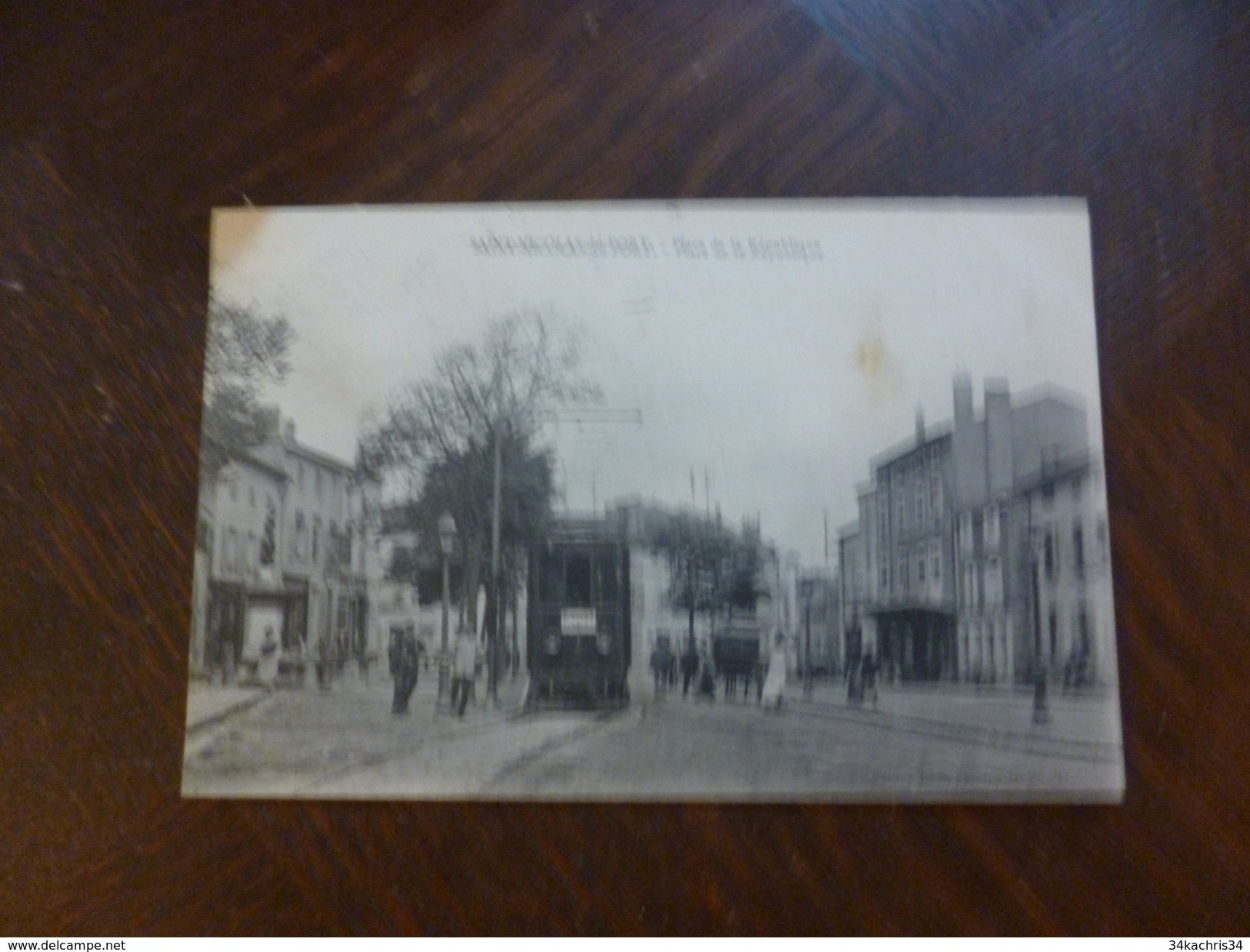 CPA 54 Meurthe Et Moselle Saint Nicolas De Port Place De La République Tramway - Saint Nicolas De Port