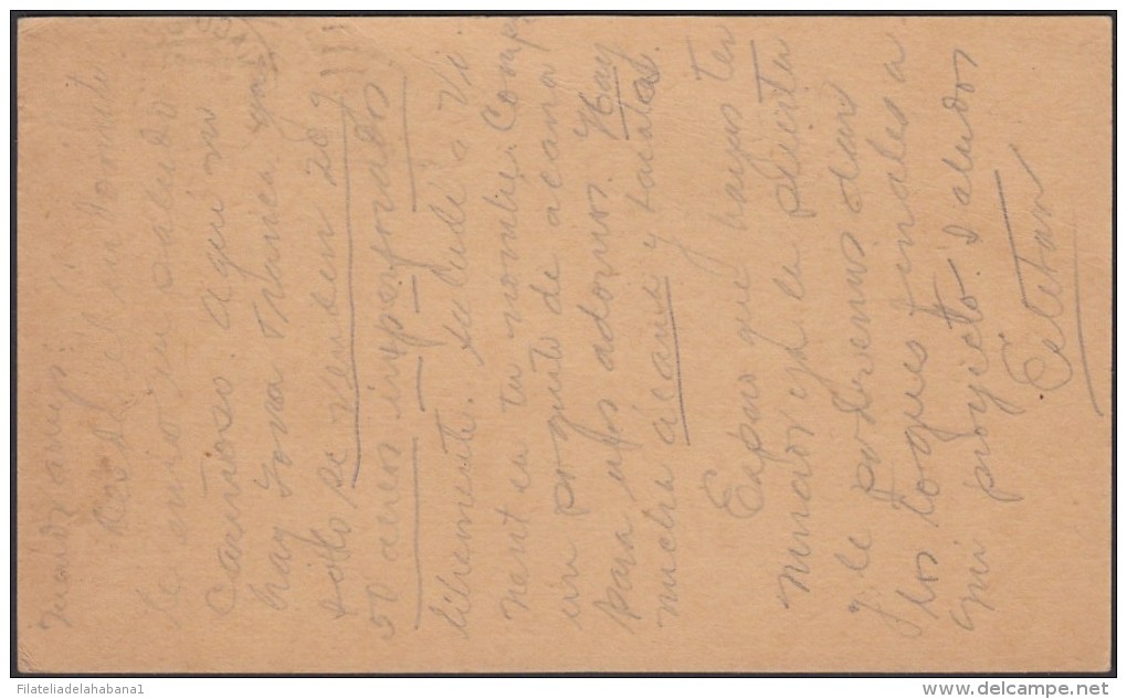 1904-EP-61 CUBA 1904. Ed.70. REPUBLICA. TARJETA ENTERO POSTAL. POSTAL STATIONERY. SANTIAGO DE CUBA A MATANZAS. - Lettres & Documents