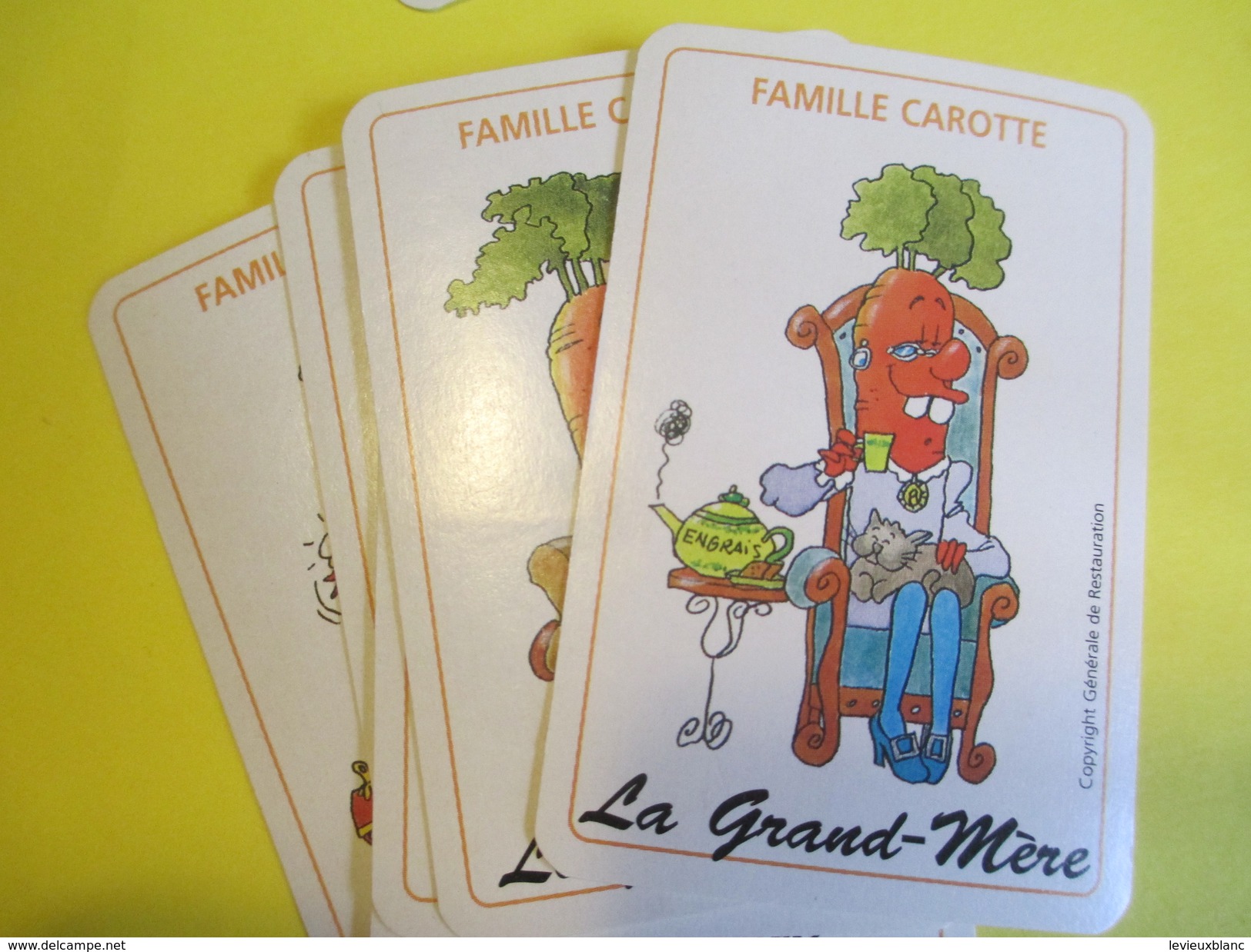 Jeux 7 Familles publicitaire/"Graine de Chef"/Pomme Terre-Carotte-Champi-etc/Générale de restauration/Vers1990     CAJ12