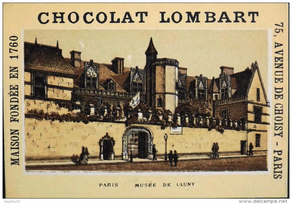 TRES BELLE CHROMO. CHOCOLAT LOMBART - PARIS - Musée De Cluny - En Parfait Etat - Lombart