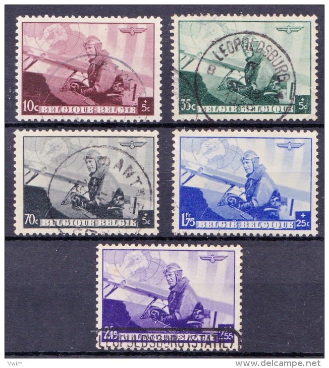 BELGIQUE/BELGIE/BELGIUM/ BELGIEN -1938-Nrs Y&T 466....470- Serie Complet-volledige Serie - ° - Oblitérés