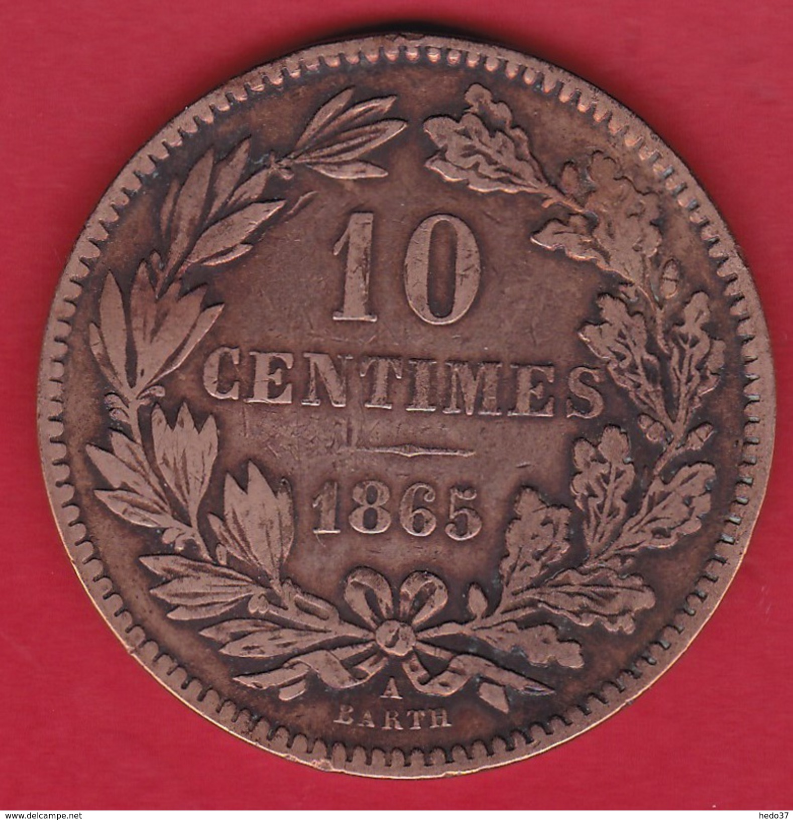 Luxembourg - 10 Centimes - 1865 - Luxemburgo