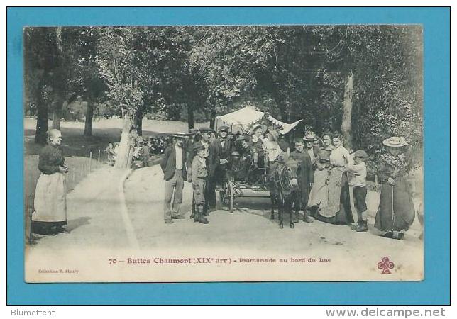 CPA 70 - Buttes Chaumont Attelage âne  (XIXème) Collection FLEURY - Arrondissement: 19