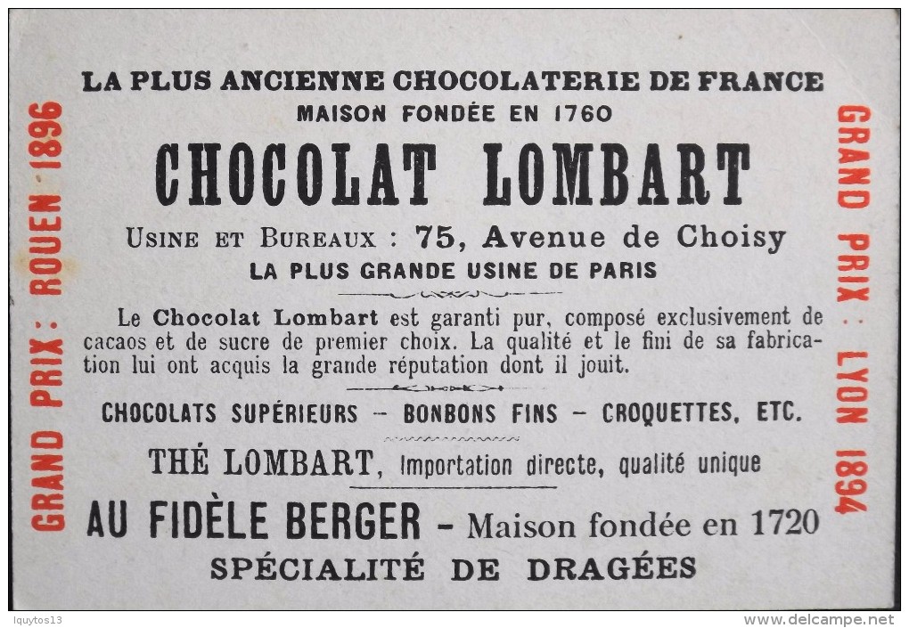 TRES BELLE CHROMO. CHOCOLAT LOMBART - CANAL De SUEZ - Port-Saïd - En Parfait Etat - Lombart