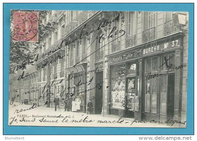 CPA - Marchand Cartes Postales Boulevard Malesherbes PARIS XVIIème - Distrito: 17