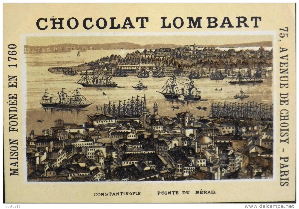 TRES BELLE CHROMO. CHOCOLAT LOMBART - CONSTANTINOPLE - Pointe Du Sérail - En Parfait Etat - Lombart