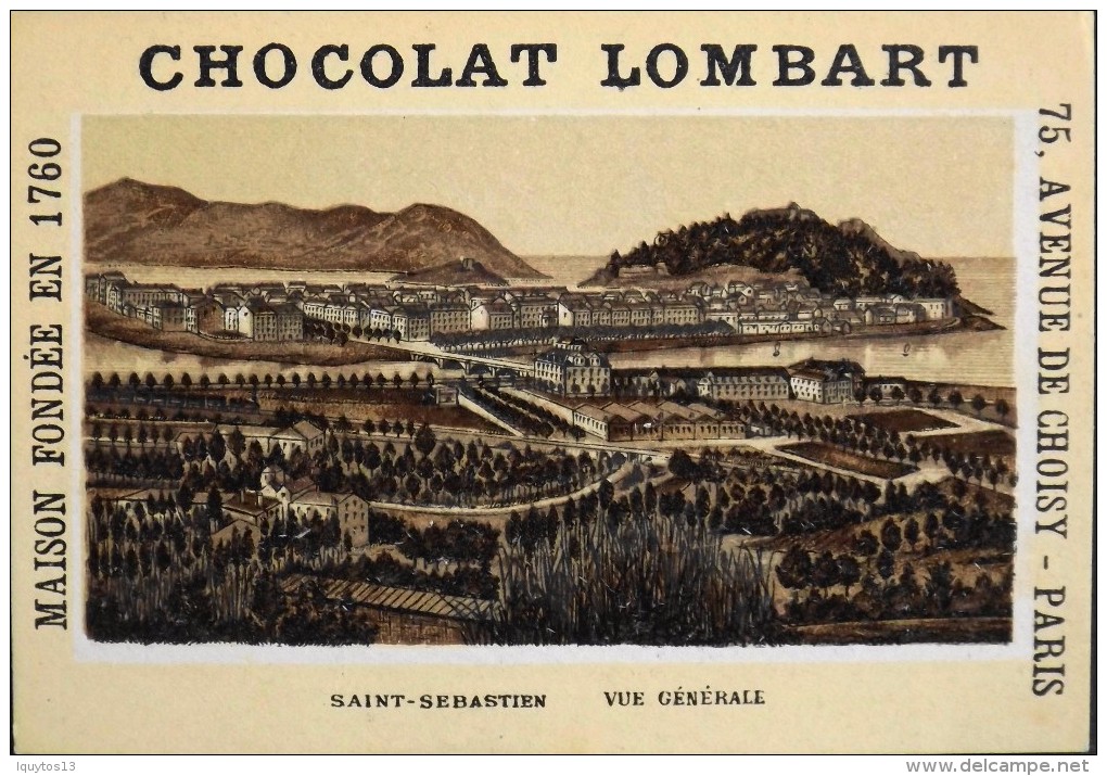 TRES BELLE CHROMO. CHOCOLAT LOMBART - SAINT-SEBASTIEN - Vue Générale - En Parfait Etat - Lombart