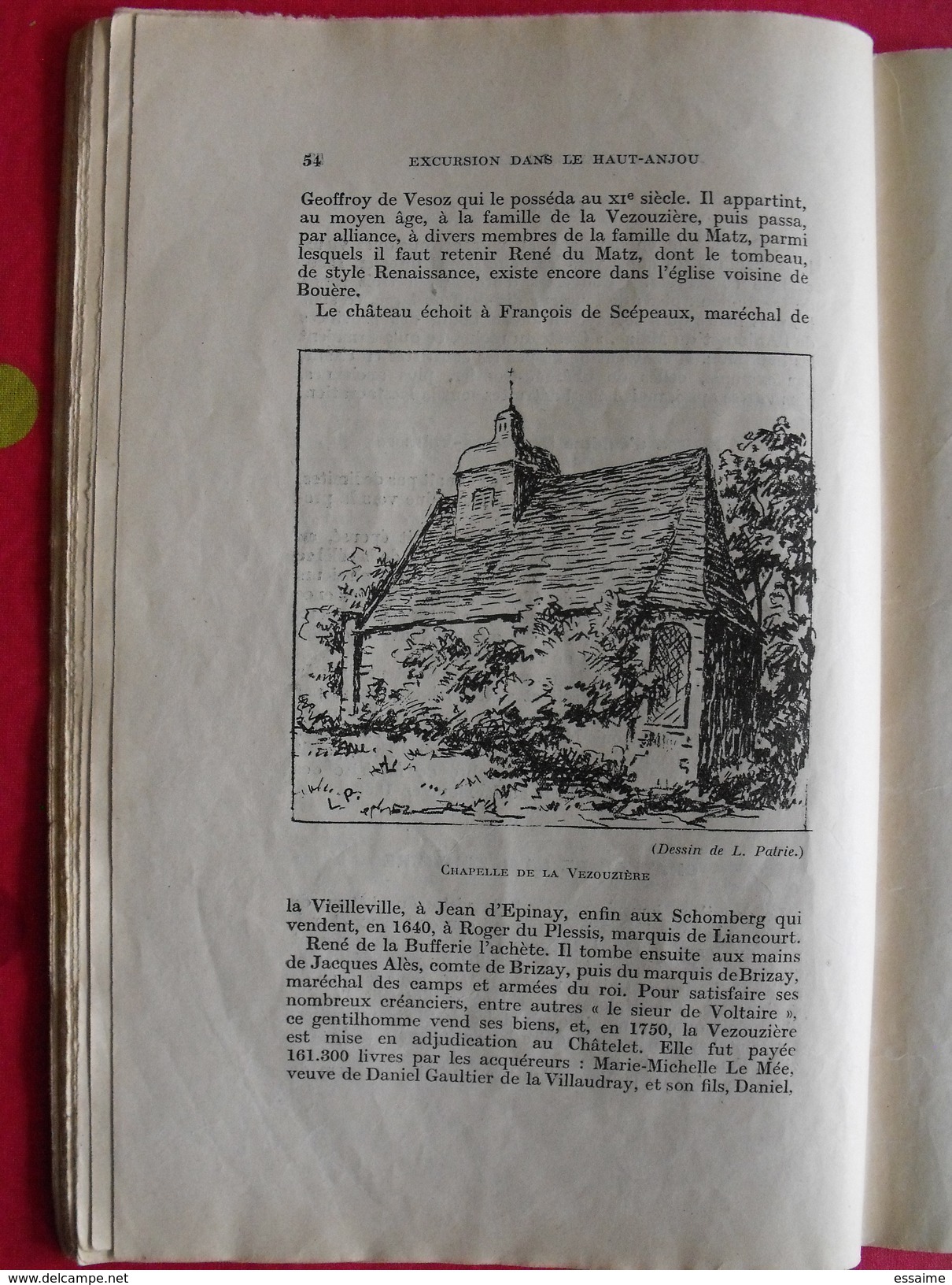 Fascicule Excursion Dans Le Haut-Anjou. 1936. Chateau-Gontier Fromentières Baubigné Rongère Bazouges Azé Vaux Miré... - Pays De Loire