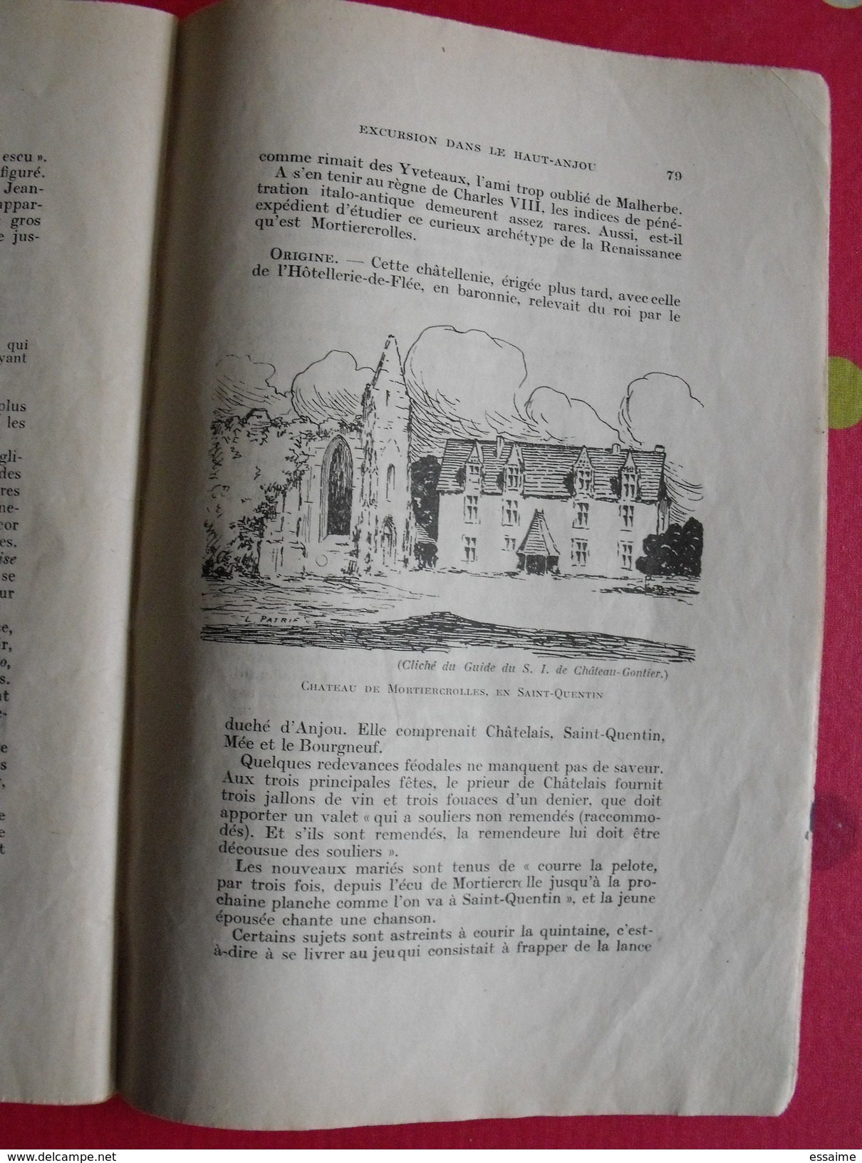 Fascicule Excursion Dans Le Haut-Anjou. 1936. Chateau-Gontier Fromentières Baubigné Rongère Bazouges Azé Vaux Miré... - Pays De Loire