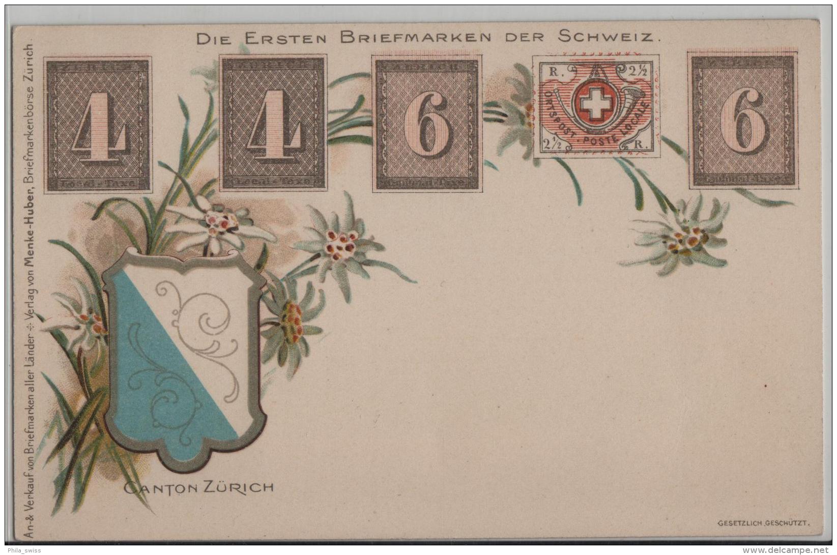 Die Ersten Briefmarken Der Schweiz - Canton Zürich 4 & 6 - Litho - Zürich