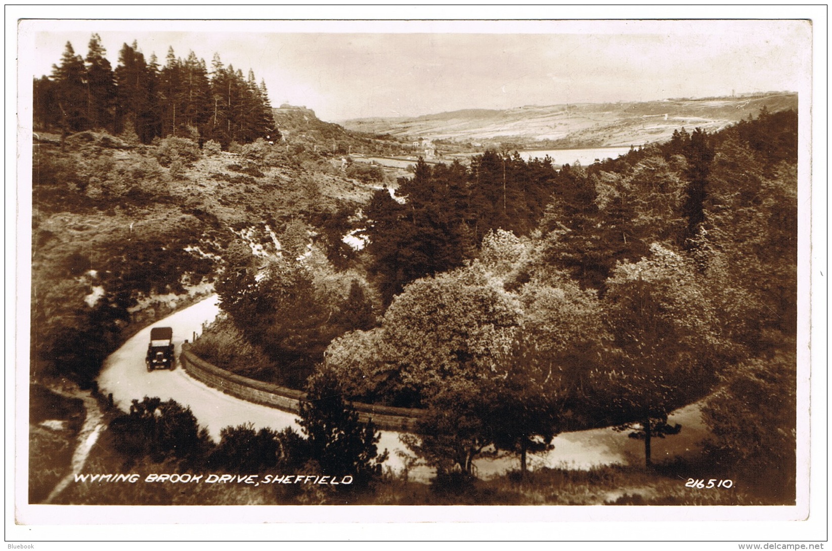 RB 1128 - 1940 Real Photo Postcard - Car On Wyming Brook Drive - Sheffield Yorkshire - Sheffield