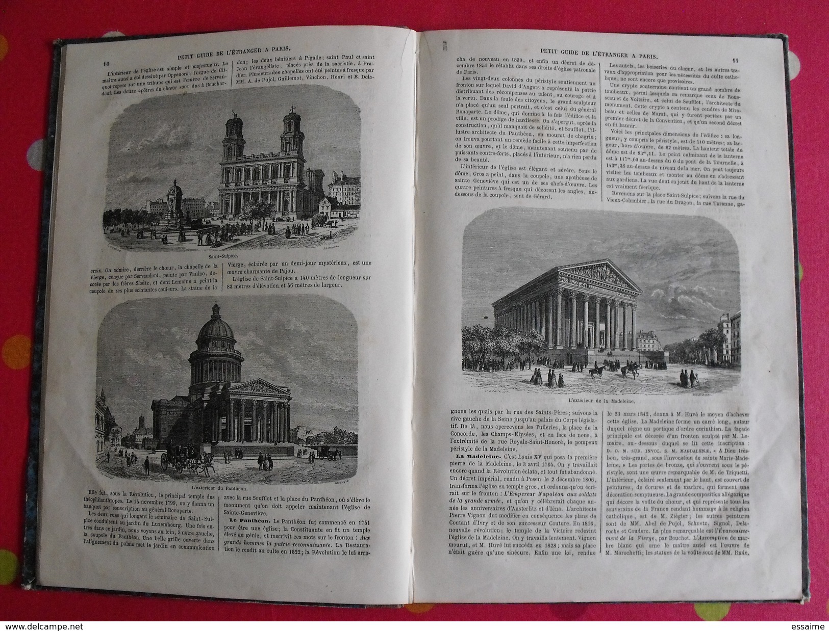 petit guide de l'étranger à Paris. Frédéric Bernard. 1855. 40 vignettes Lancelot Bhérond. Hachette + plan