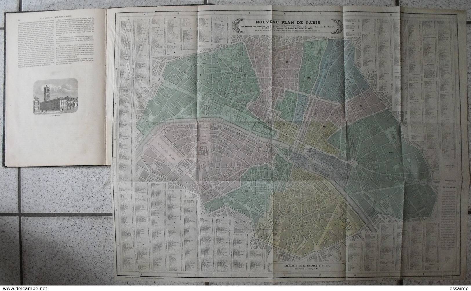 petit guide de l'étranger à Paris. Frédéric Bernard. 1855. 40 vignettes Lancelot Bhérond. Hachette + plan