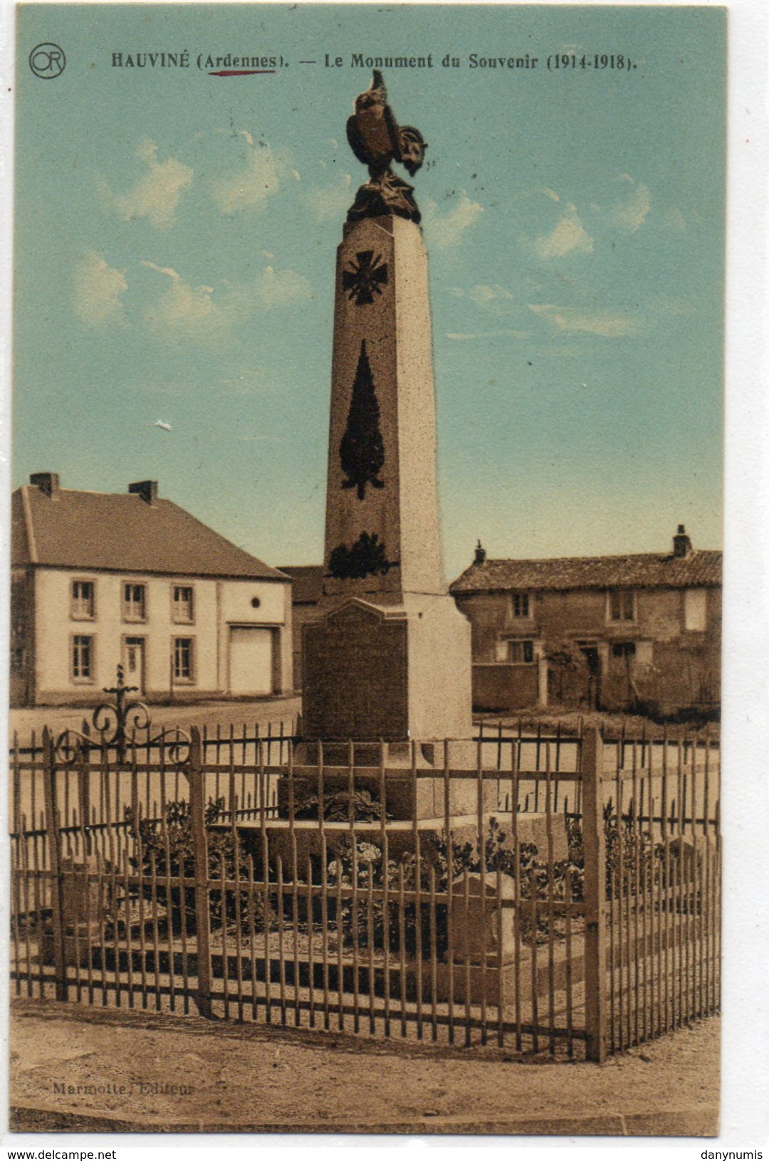 08   HAUVINE     Le Monument Du Souvenir  " 1914 - 1918 " - Autres & Non Classés