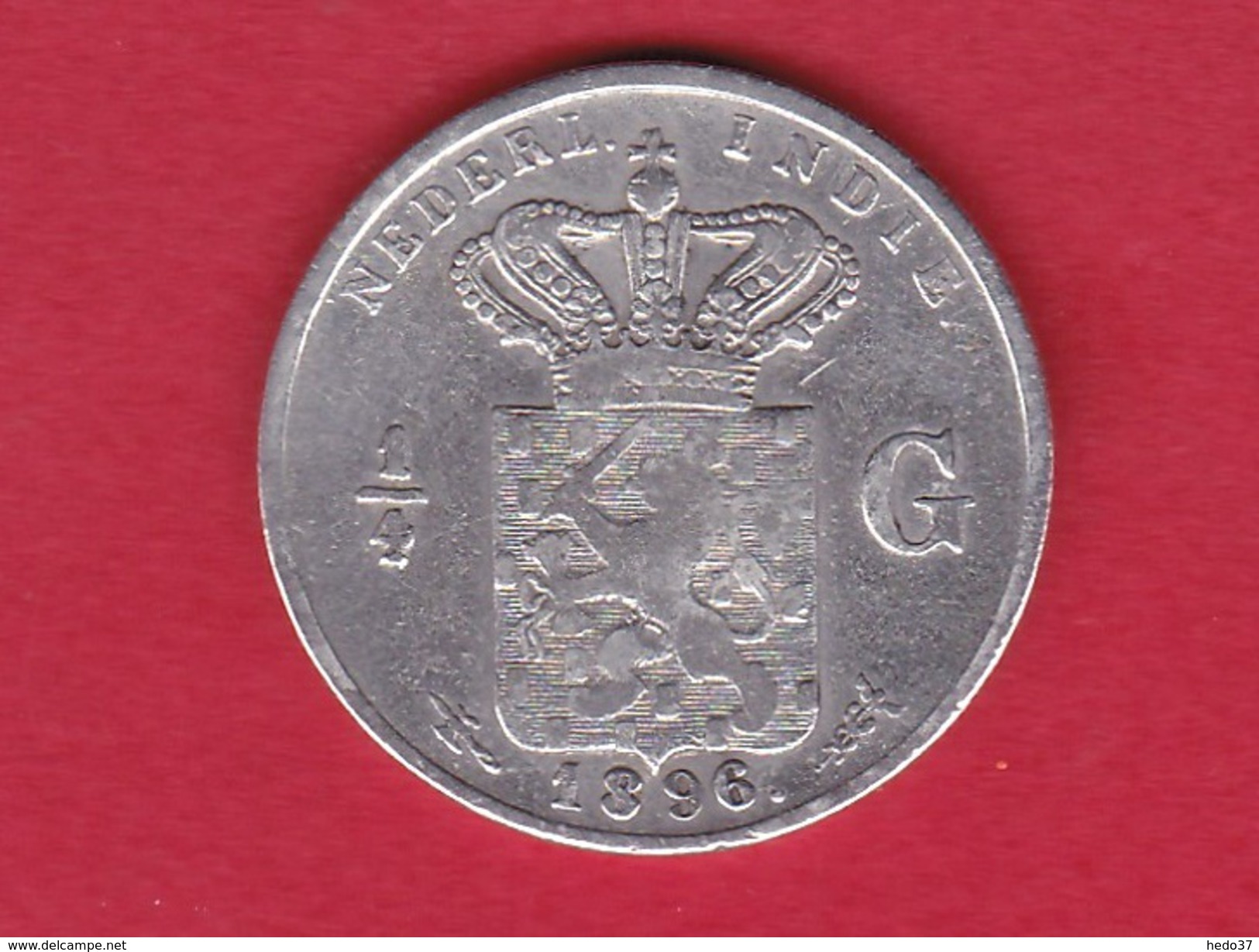 Indes Néerlandaises - 1/4 Gulden - Argent - 1896 - India
