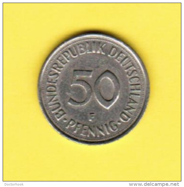 GERMANY  50 PFENNIG 1974 F (KM # 109.2) - 50 Pfennig