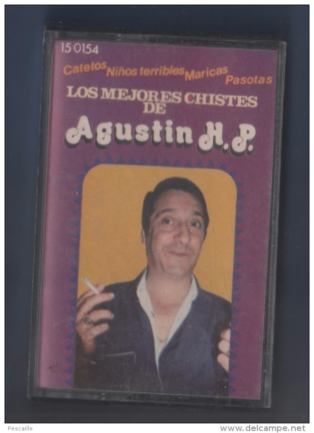 CASETE LOS MEJORES CHISTES DE AGUSTIN H. P. - CATETOS NIÑOS TERRIBLES MARICAS PASOTAS - DOBLON - 1983 - Casetes