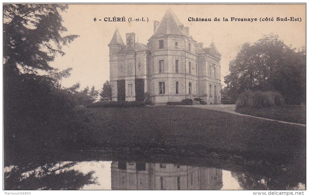 CPA -N°6 - Dept 37- CLERE - LE CHÂTEAU DE LA FRENAYE (cote Sud-Est) - Cléré-les-Pins