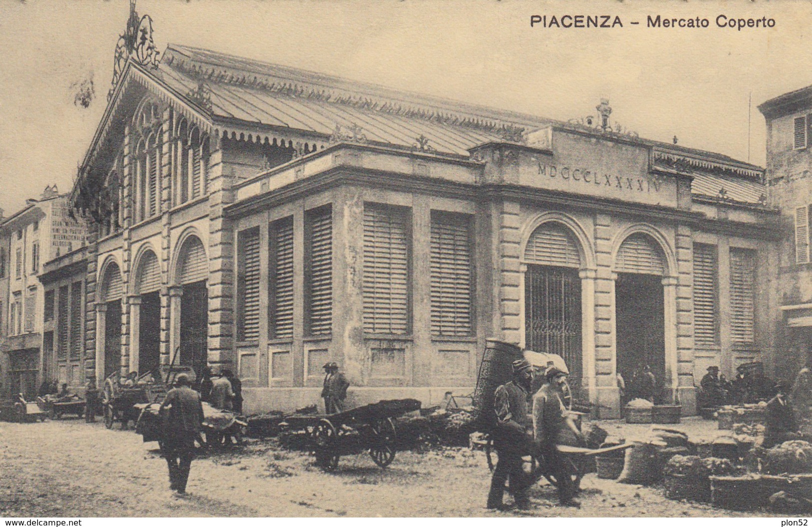10740-PIACENZA-MERCATO COPERTO-1909-ANIMATA-FP - Mercati