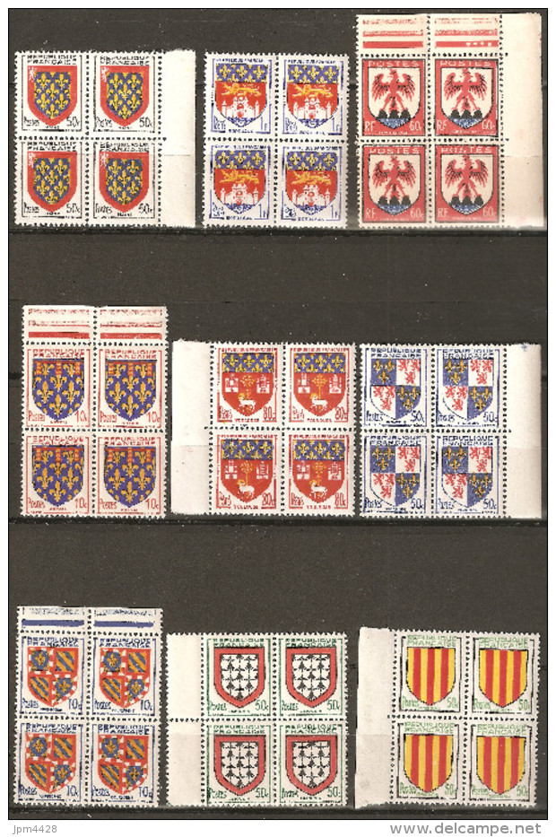 France Lot De 23 Blocs De 4 Timbres Neufs ** Petit Prix - - Autres & Non Classés