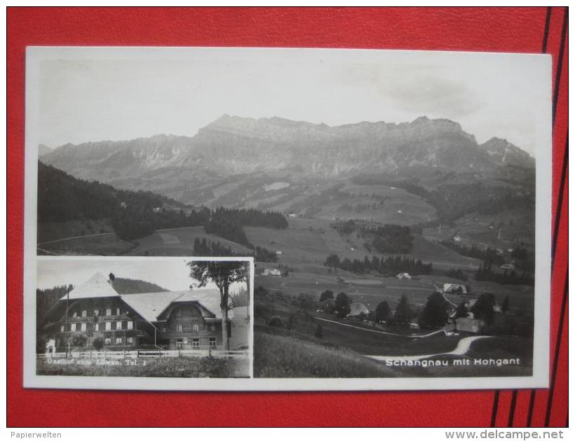 Schangnau (BE) - Zweibildkarte: Panorama Mit Hohgant / Gasthof Zum Löwen - Schangnau