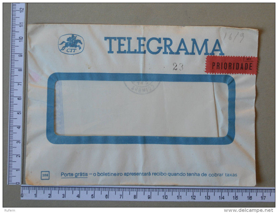 PORTUGAL    - TELEGRAMA - CTT   - 2 SCANS - (Nº16895) - Nuevos