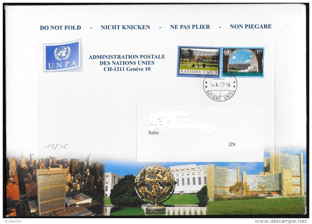 Nazioni Unite/Nations Unies/United Nations (Ginevra): Lettera, Lettre, Letter - Storia Postale