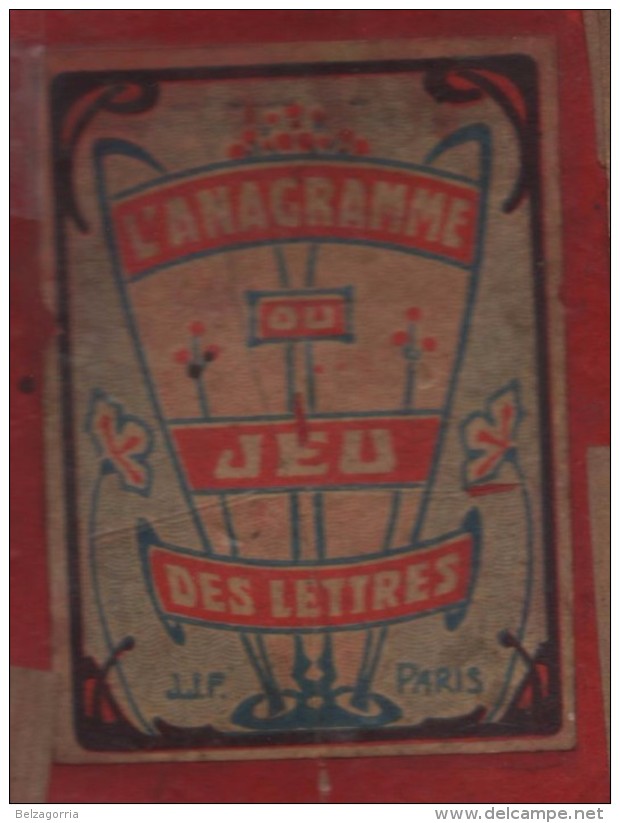 L'ANAGRAMME Ou JEU DES LETTRES, BOÎTE En CARTON De 88 MINI CARTES, JEU Type LEXICON Des ANNEE 1930,1940,1950 VOIR SCANS - Other & Unclassified