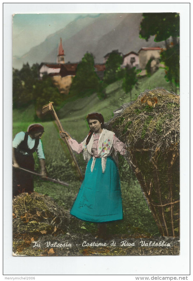 Italie - Italia - Italy - Piemonte - Vercelli In Valsesia Costume Di Riva Valdoblia Agriculture Paysanne - Vercelli