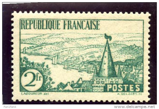 FRANCE 1935 - Rivière Bretonne - 2 F. Vert - N° 301 - (**) - (Grand Déstockage Au 1/4 De La Cote) - Unused Stamps