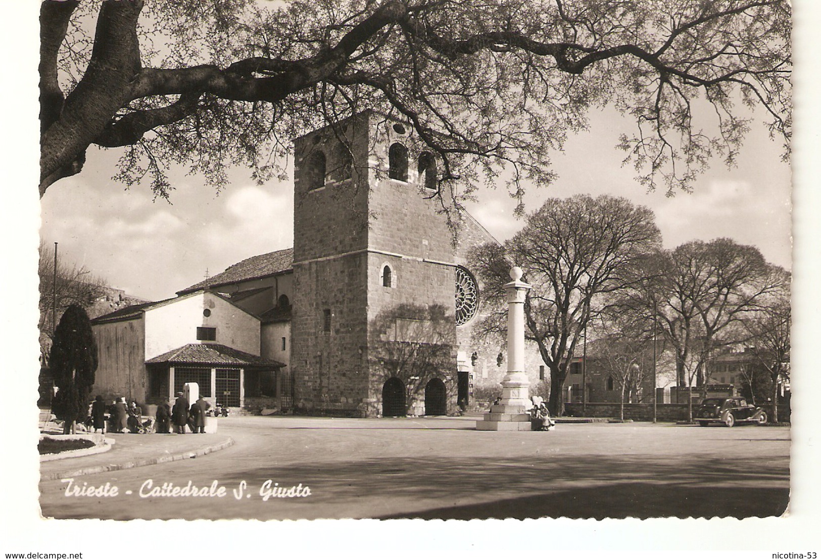 CT-N-01900-  TRIESTE - CATTEDRALE  S.GIUSTO - ANIMATA - VIAGGIATA 1952 - Trieste