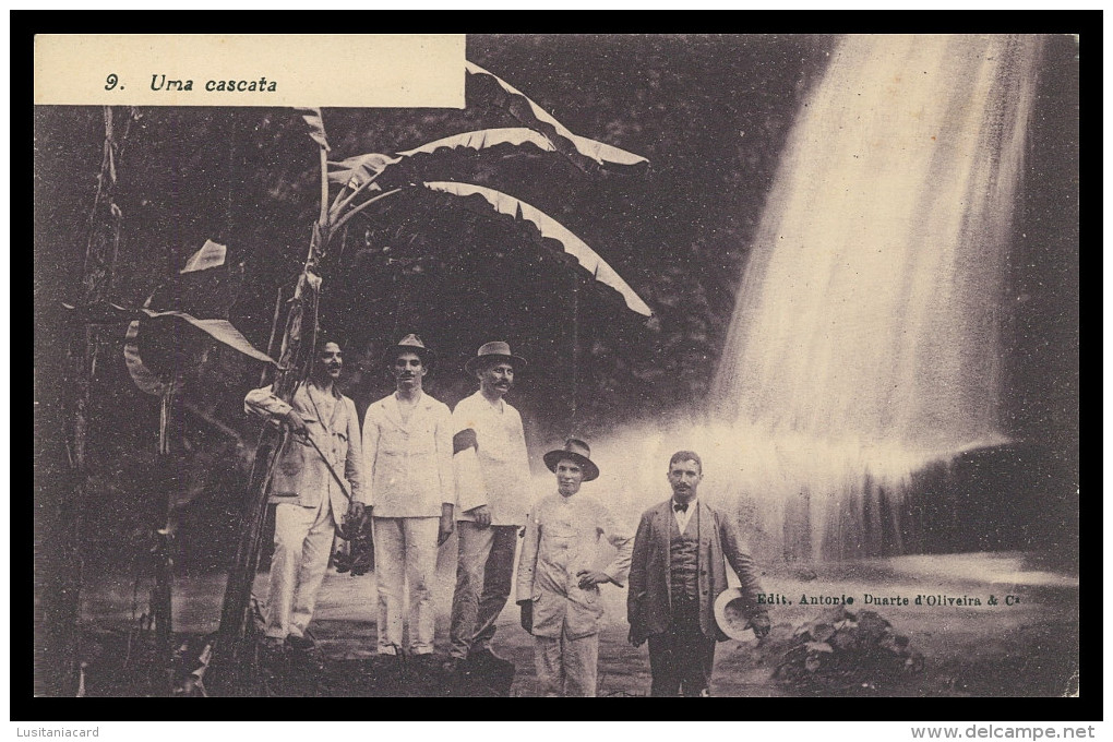 SÃO TOMÉ E PRÍNCIPE - Uma Cascata ( Ed. António Duarte D'Oliveira & C.ª Nº 9)carte Postale - São Tomé Und Príncipe