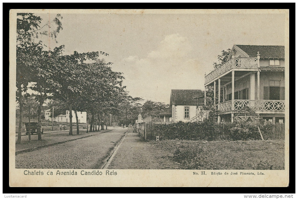 SÃO TOMÉ E PRÍNCIPE -Chalets Da Avenida Candido Dos Reis ( Ed. José Pimenta Lda. Nº 31)carte Postale - Sao Tome Et Principe