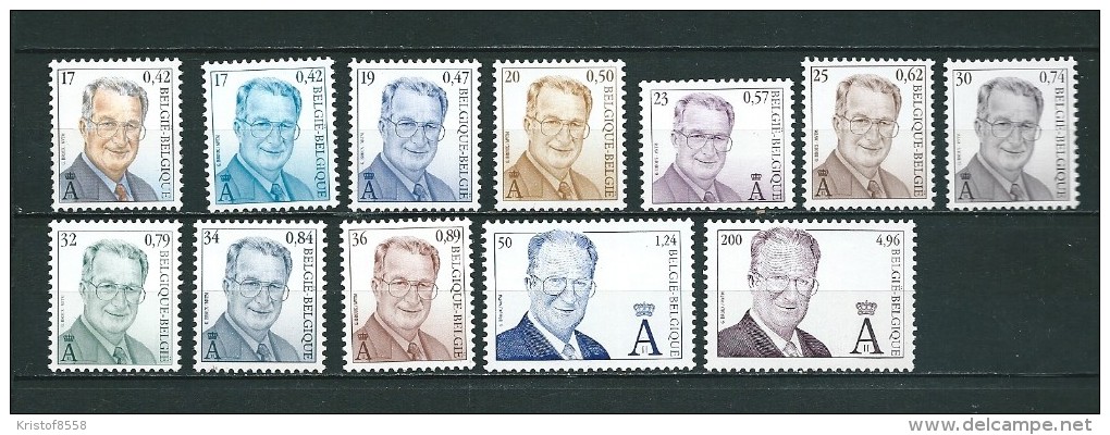 Lot Alle MVTM Zegels EURO - BEF ** Postfris - 1993-2013 Roi Albert II (MVTM)