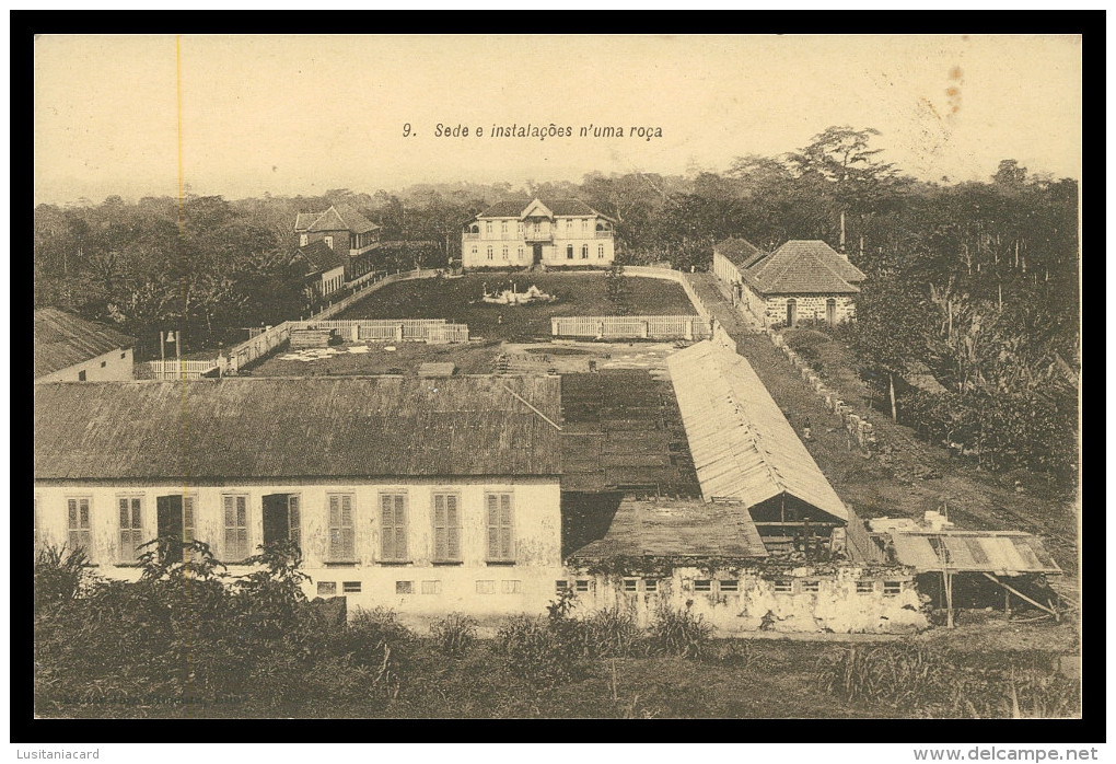 SÃO TOMÉ E PRÍNCIPE - Sede E Instalações N'uma Roça (  Nº 9)carte Postale - Sao Tome And Principe