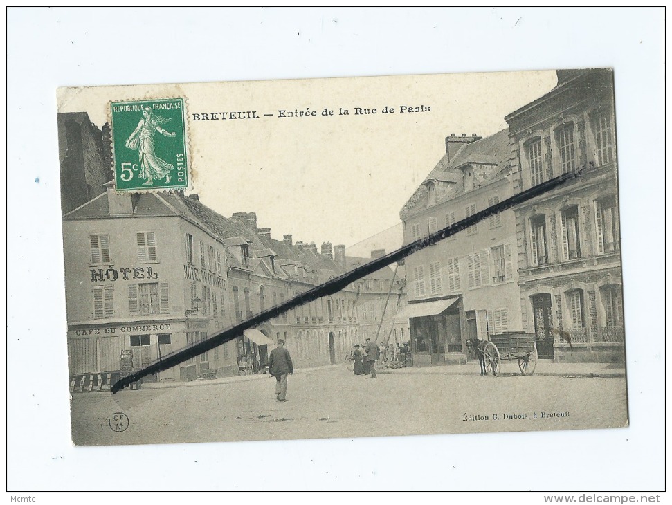 CPA  -  Breteuil  -  Entrée De La Rue De Paris - Breteuil