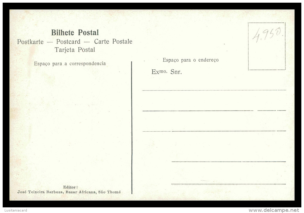 SÃO TOMÉ E PRÍNCIPE - Uma Forma D'obrigação Roça Nova Cuba ( Ed. José Teixeira Barboza) Carte Postale - Sao Tome Et Principe