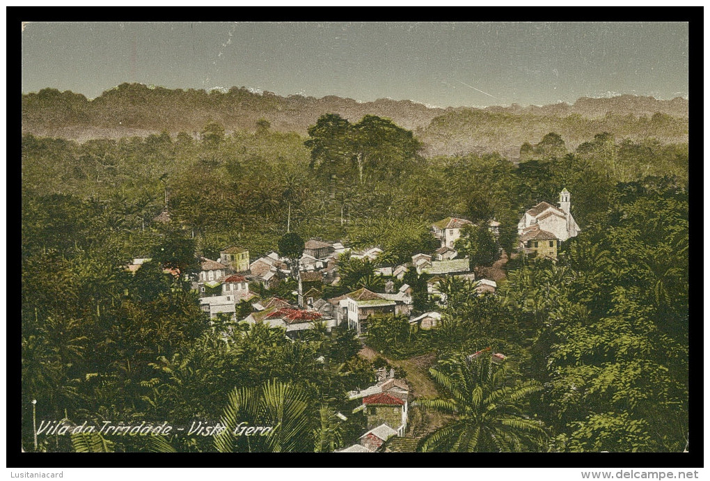 SÃO TOMÉ E PRÍNCIPE - Villa Da Trindade- Vista Geral (Ed. Auspicio Menezes Nº T 791) Carte Postale - Sao Tome Et Principe